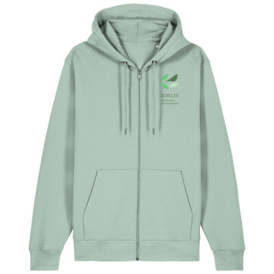 Voksen zip-up hoodie logo foran Thumbnail