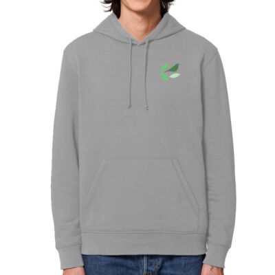Voksen hoodie logo bagpå & fugl foran Thumbnail